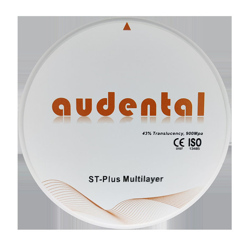 46٪ شفافة ST-Plus متعددة الطبقات Zirconia Round Disc Block Smooth Vita 16 ظل لاستعادة الأسنان