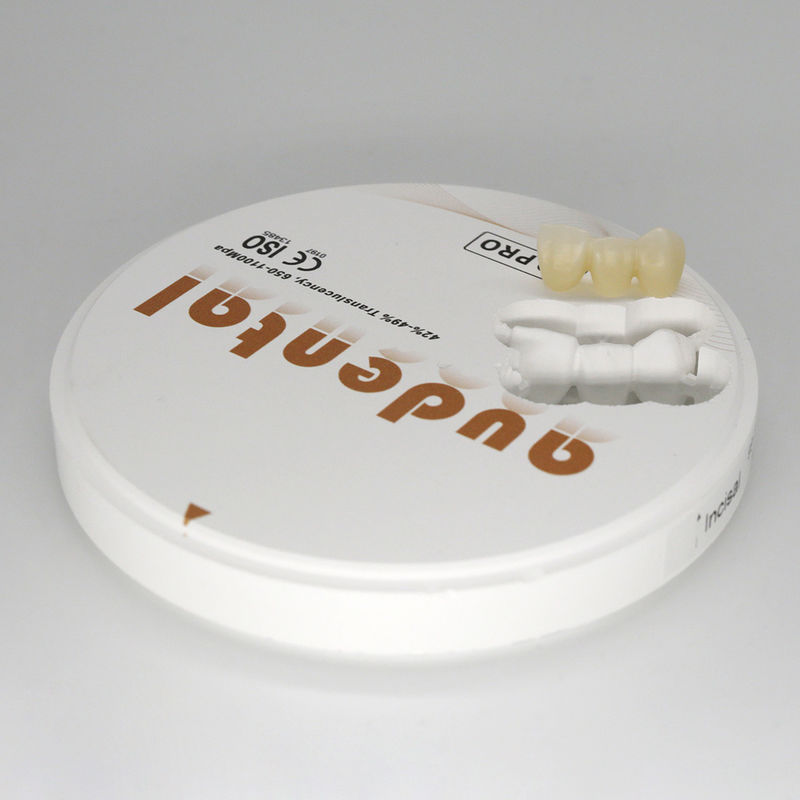 650-1100Mpa زيركونيا الأسنان كتلة Vita16 البيض 4 لون OEM / ODM متاحة