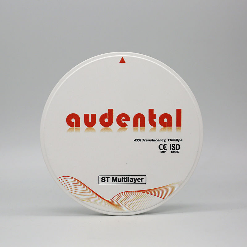 46٪ شفافة ST-Plus متعددة الطبقات Zirconia Round Disc Block Smooth Vita 16 ظل لاستعادة الأسنان