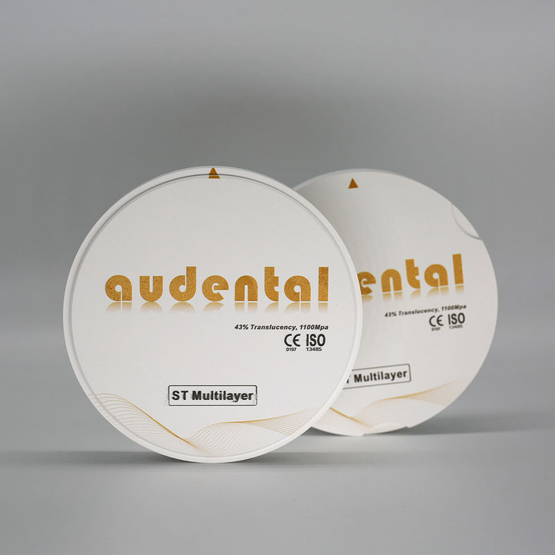 46٪ شفافة ST-Plus متعددة الطبقات Zirconia Round Disc Block Smooth Vita 16 ظل لاستعادة الأسنان