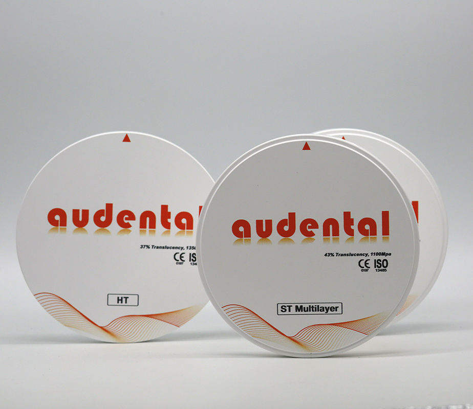 46٪ شفافة ST-Plus متعددة الطبقات Zirconia Round Disc Block Smooth Vita 16 ظل لاستعادة الأسنان