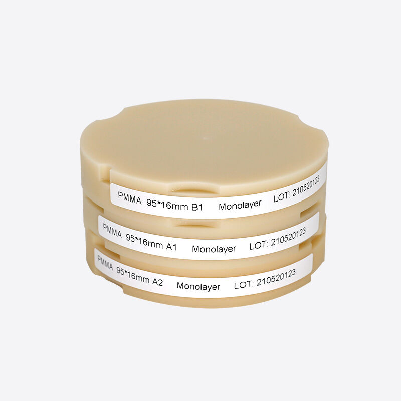 كتلة PMMA وردية اللون A2 للأسنان متينة ومقاومة للماء لترميمات قوية ومتينة