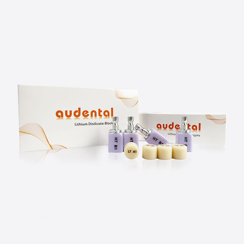 مادة سيراميك الزجاج للأسنان سيليكات الليثيوم ثنائية السيليكات توفر القوة والأداء الجمالي للعمل السني الأمامي