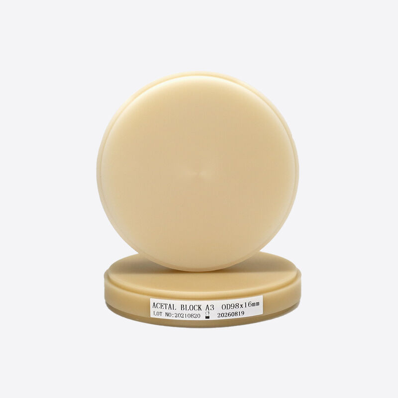 مواد طحن مختبر الأسنان اللون الوردي-A2 PMMA كتلة للأسنان الكاملة 98mm/95mm الحجم والشكل