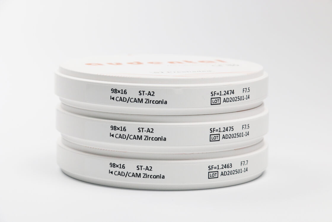 كتلة زركونيا مسبقة التظليل توفر توافقًا حيويًا مثبتًا وامتثالًا لمتطلبات الأجهزة الطبية لطب الأسنان الآمن