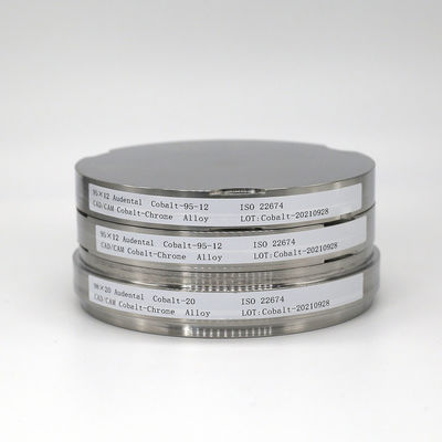 كاد كام الأسنان CoCr أطقم الأسنان المعدنية Cobalt Chrome Alloy Disc CE
