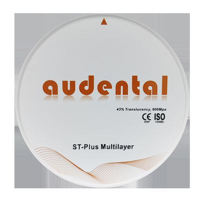 46٪ شفافة ST-Plus متعددة الطبقات Zirconia Round Disc Block Smooth Vita 16 ظل لاستعادة الأسنان