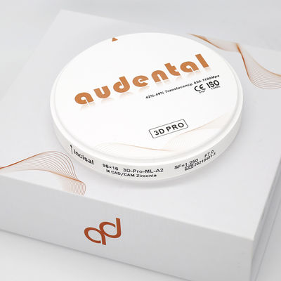 3D Pro Multilayer Dental Lab زيركونيا الأسنان مع قوة ثنائية عالية Audental