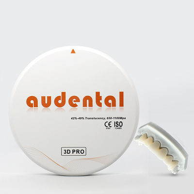 Audental 1100MPa Super Esthetics بلوك الزركونيا الأبيض لمواد طحن الأسنان