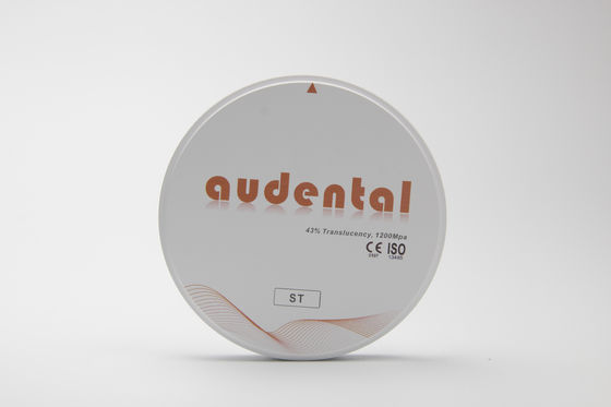 Audental ST كتلة الزركونيا لاستعادة الأسنان الكاملة القوس الأبيض القرص الفارغ طحن CAD / CAM المواد المختبرية شكل D 95mm