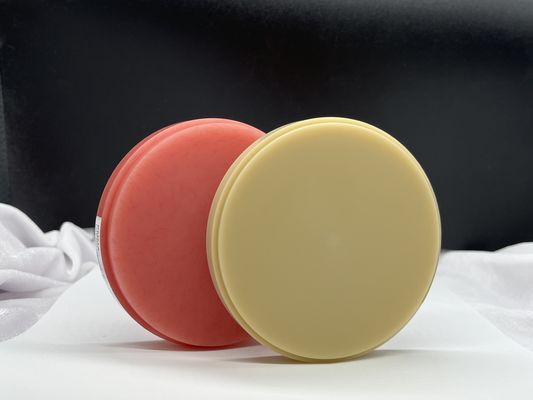 الأسنان السمعية Pmma كتلة 98 * 10mm الدقة مطحونة دائمة للتاج المؤقت